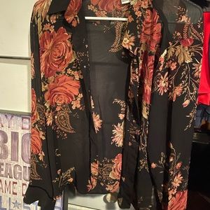 Black sheer blouse